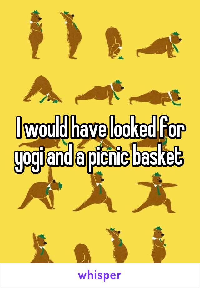 I would have looked for yogi and a picnic basket 