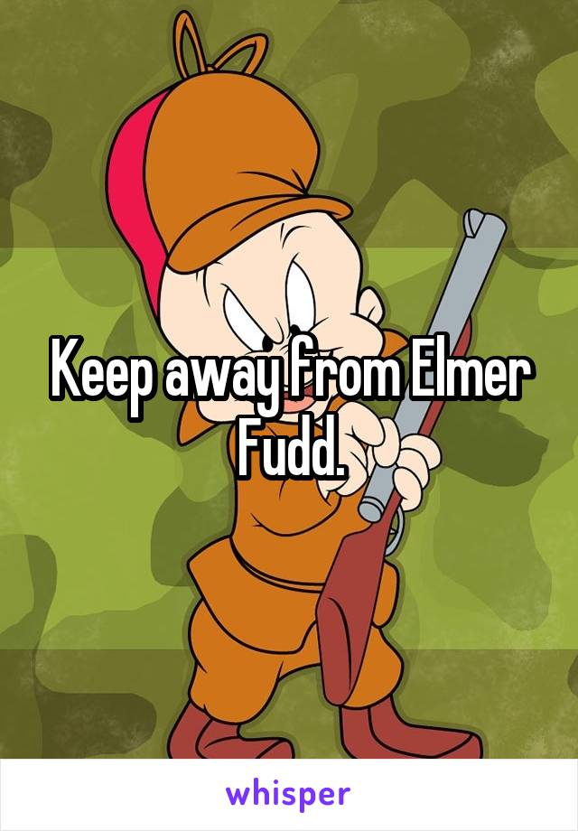 Keep away from Elmer Fudd.
