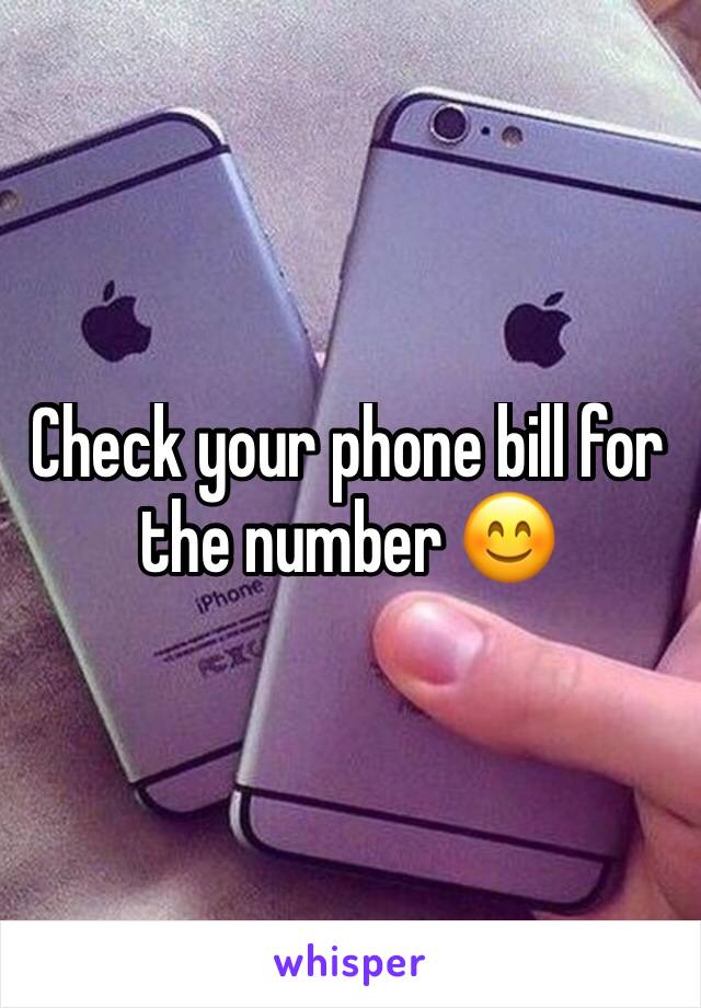 Check your phone bill for the number 😊