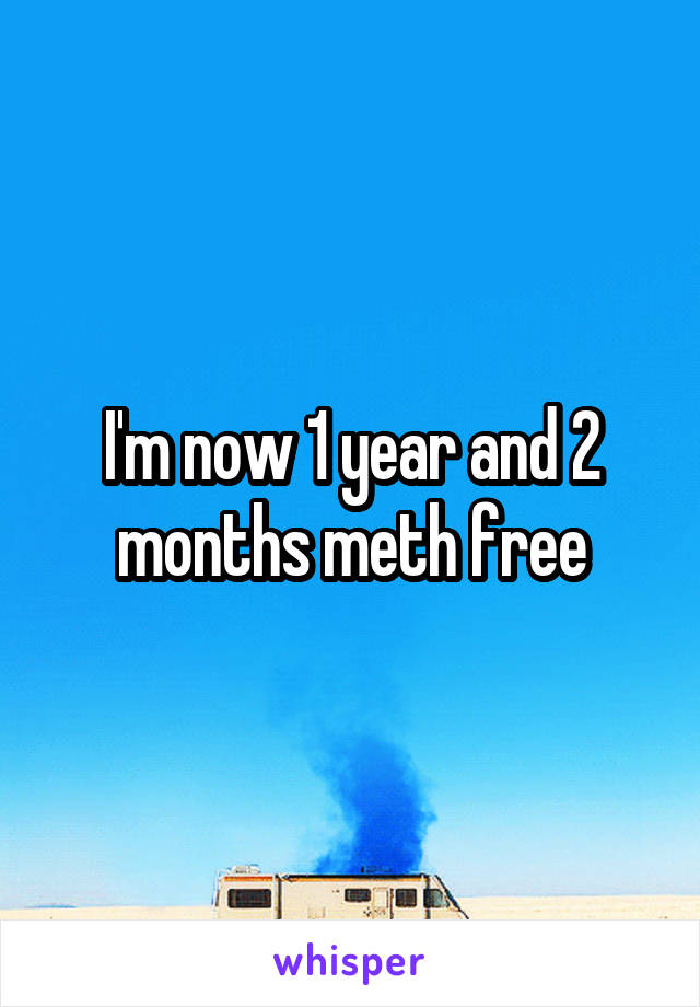 I'm now 1 year and 2 months meth free