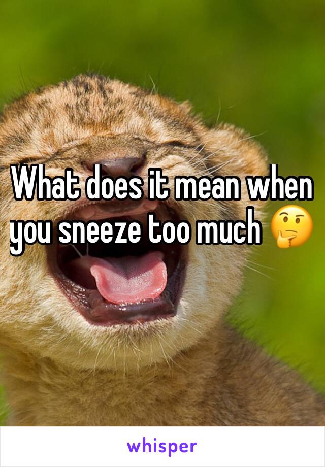 What does it mean when you sneeze too much 🤔