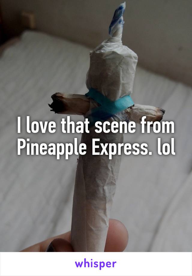 I love that scene from Pineapple Express. lol