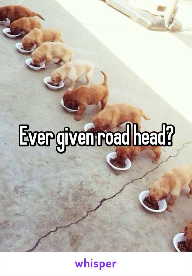 Ever given road head?