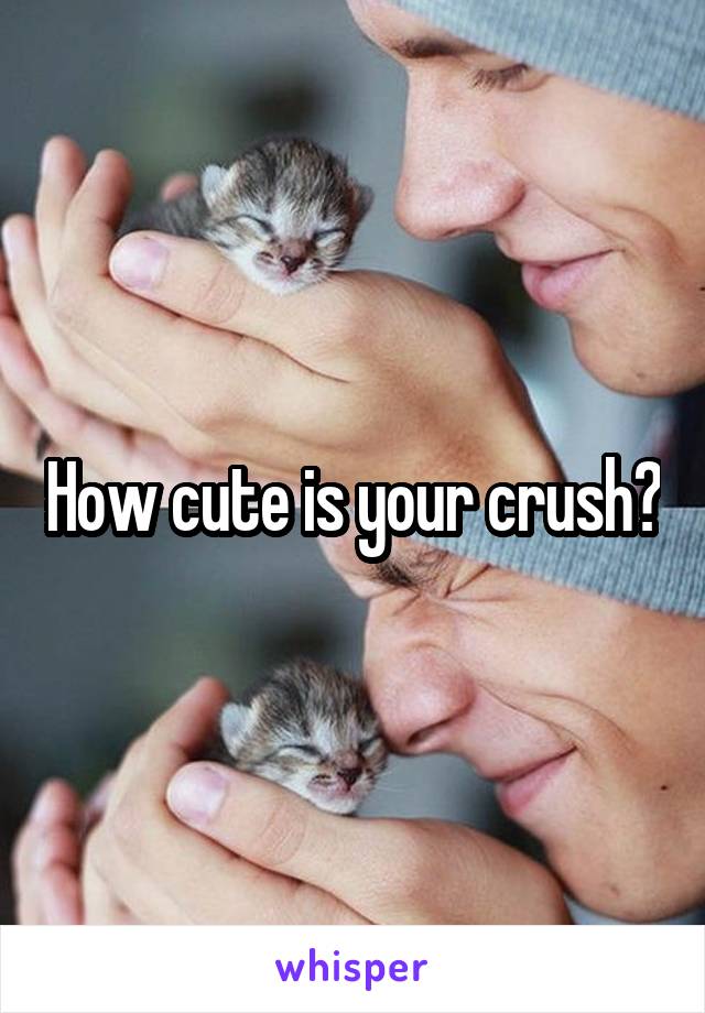 How cute is your crush?