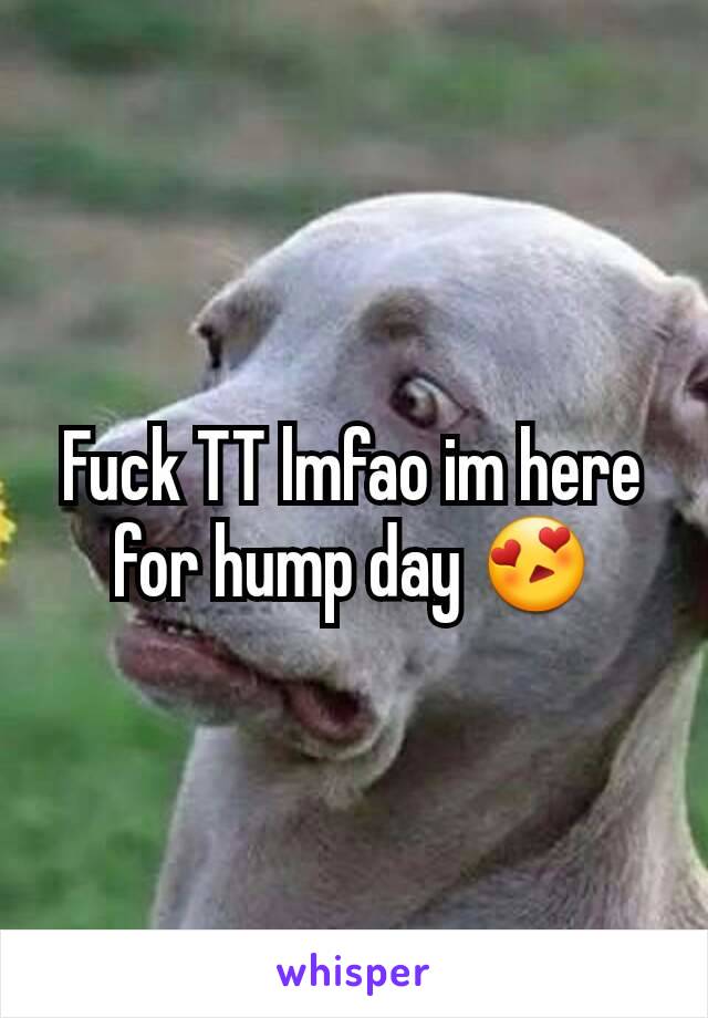 Fuck TT lmfao im here for hump day 😍