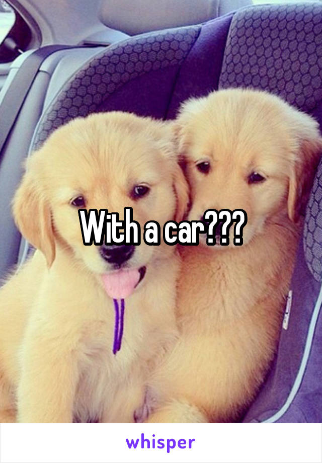 With a car???