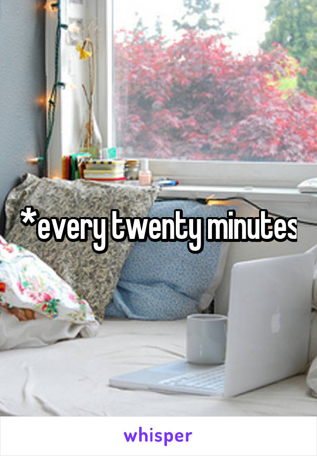 *every twenty minutes