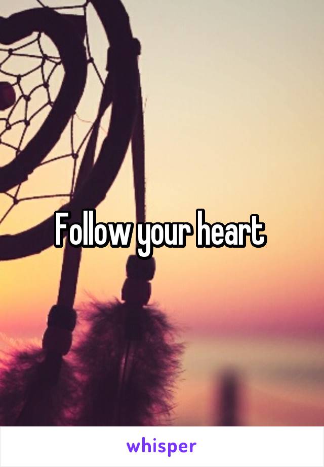 Follow your heart 