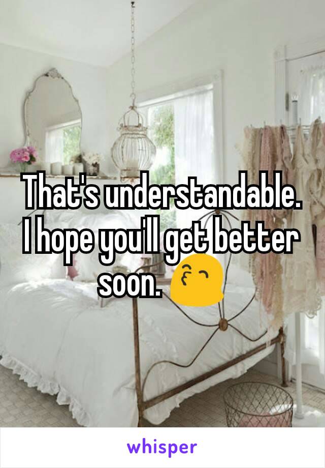 That's understandable. I hope you'll get better soon. 😙