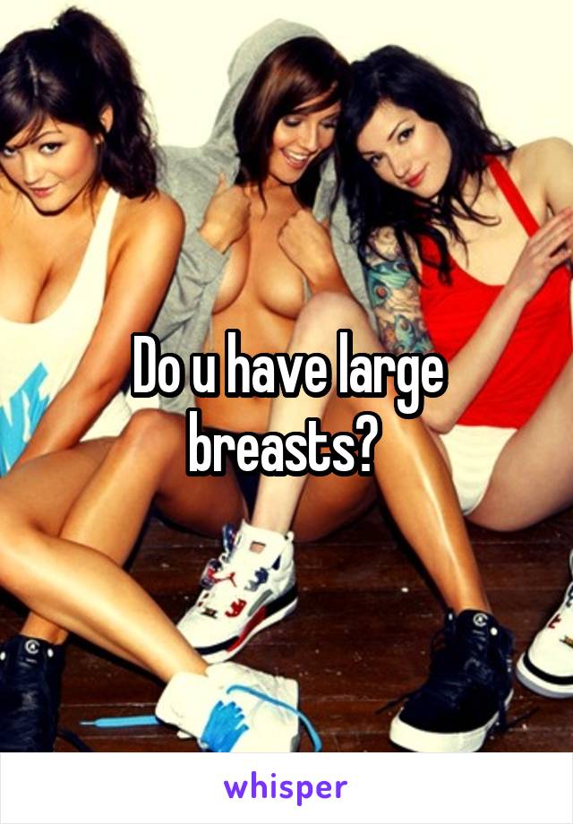 Do u have large breasts? 