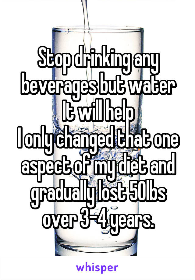 Stop drinking any beverages but water
It will help
I only changed that one aspect of my diet and gradually lost 50lbs over 3-4 years.