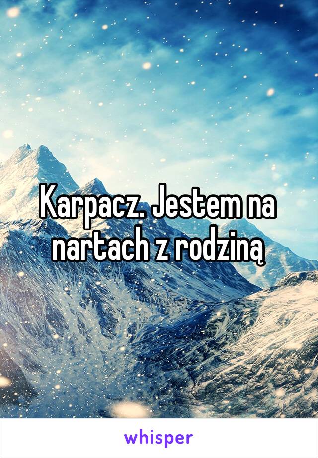 Karpacz. Jestem na nartach z rodziną