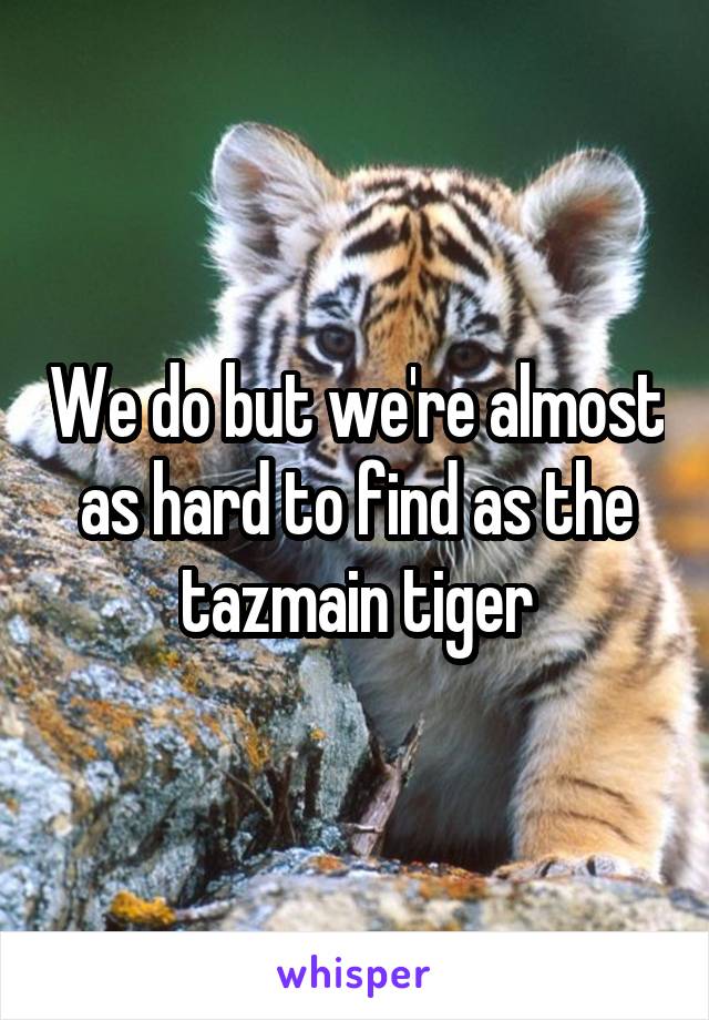 We do but we're almost as hard to find as the tazmain tiger