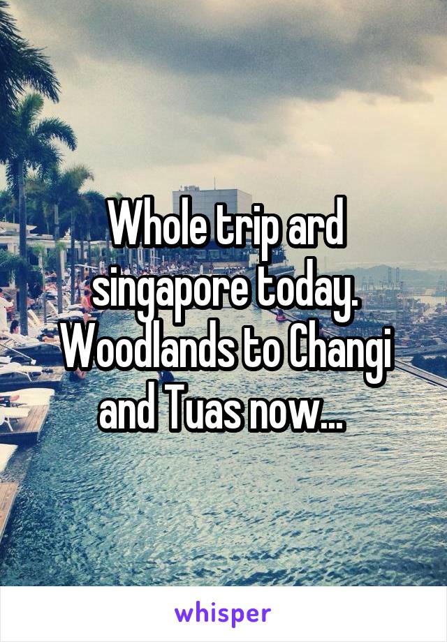 Whole trip ard singapore today. Woodlands to Changi and Tuas now... 