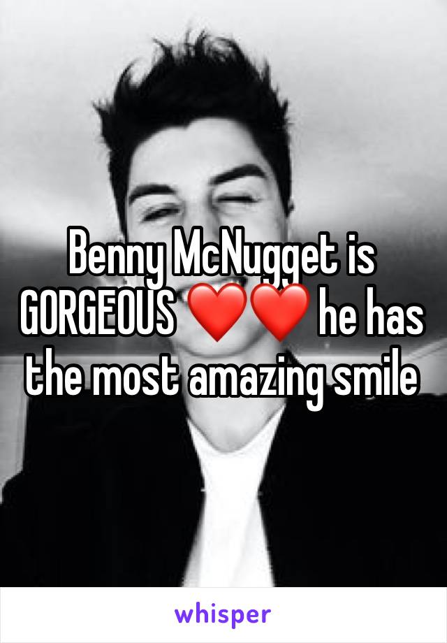 Benny McNugget is GORGEOUS ❤️❤️ he has the most amazing smile 