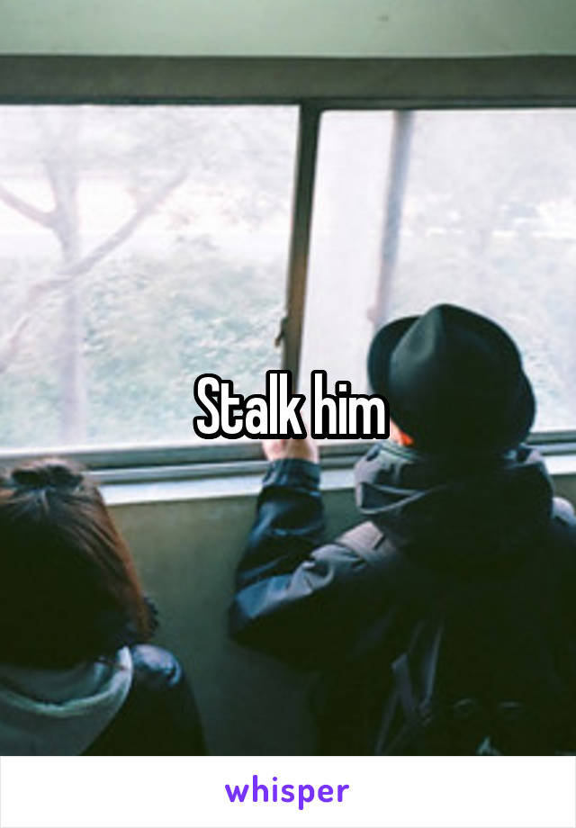 Stalk him