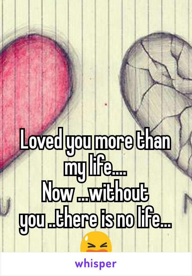 Loved you more than my life....
Now ...without you ..there is no life...😫