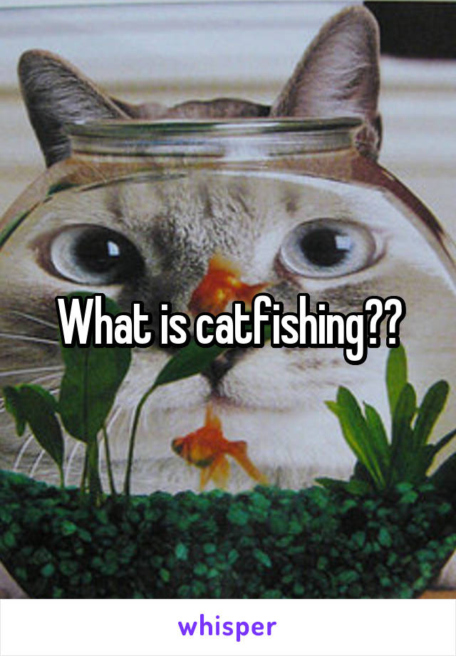 What is catfishing??