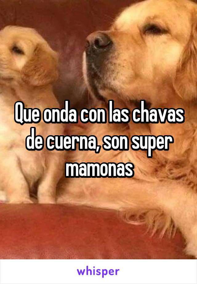 Que onda con las chavas de cuerna, son super mamonas