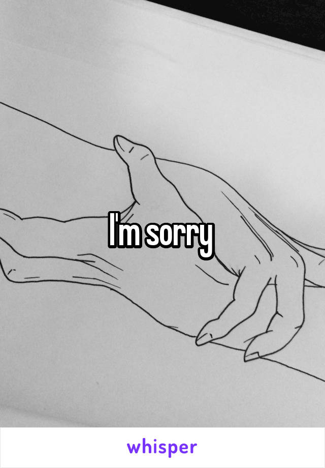 I'm sorry 