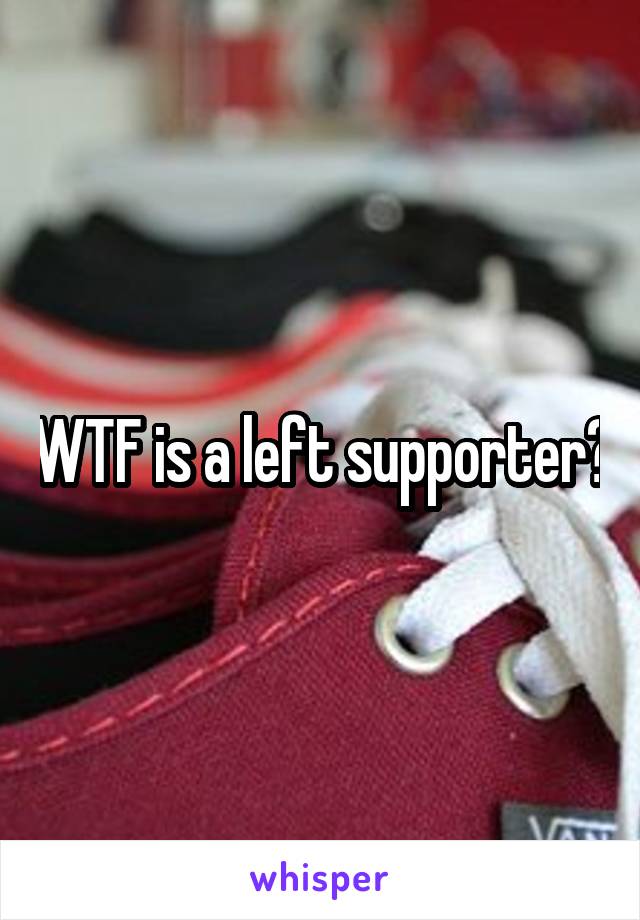 WTF is a left supporter?