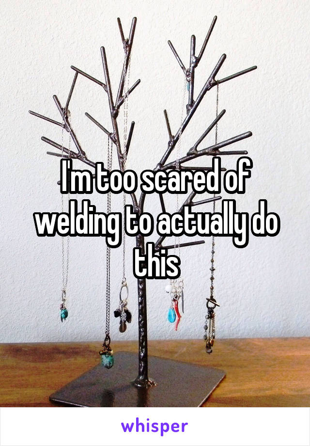 I'm too scared of welding to actually do this