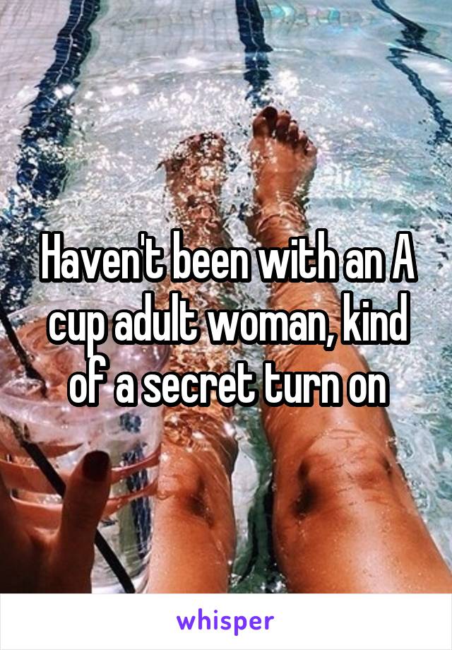 Haven't been with an A cup adult woman, kind of a secret turn on
