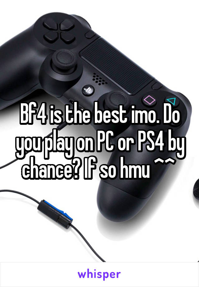 Bf4 is the best imo. Do you play on PC or PS4 by chance? If so hmu ^^ 