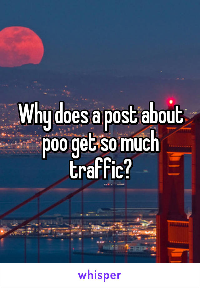 Why does a post about poo get so much traffic?