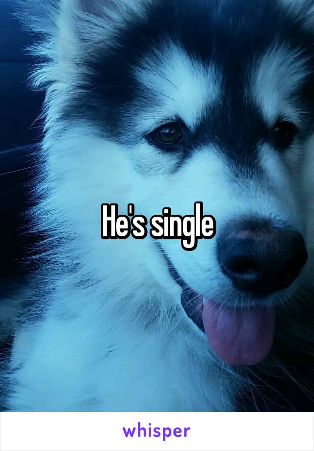 He's single