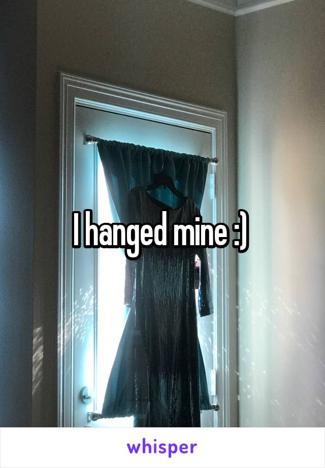 I hanged mine :) 