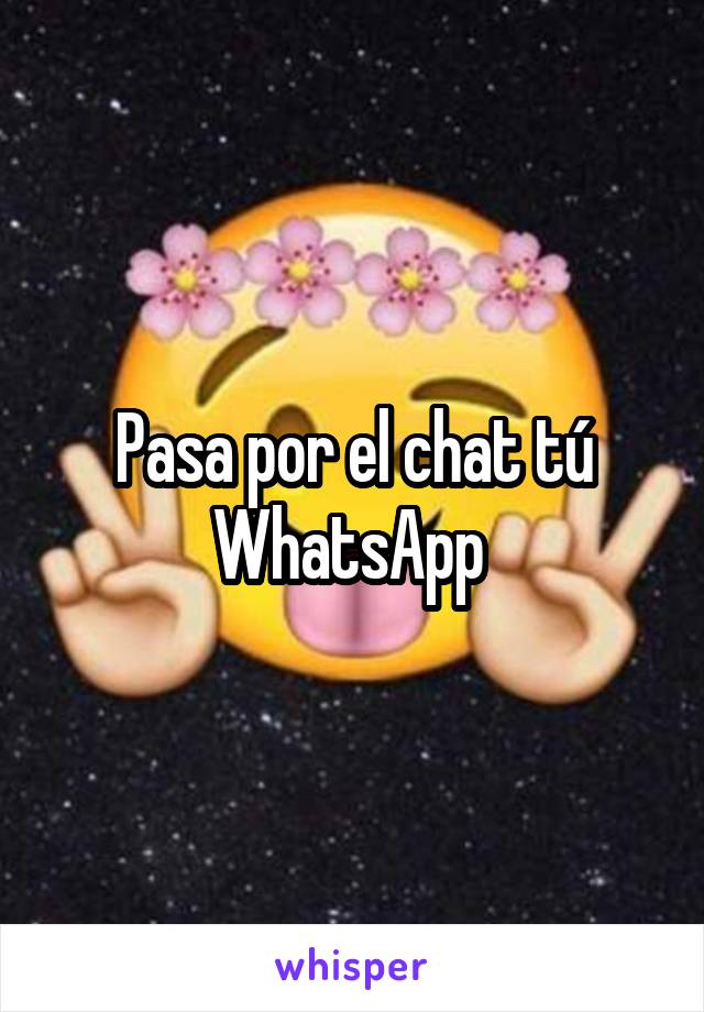 Pasa por el chat tú WhatsApp 