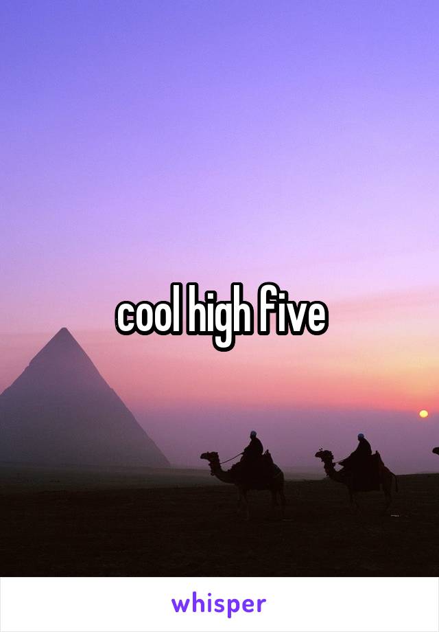 cool high five