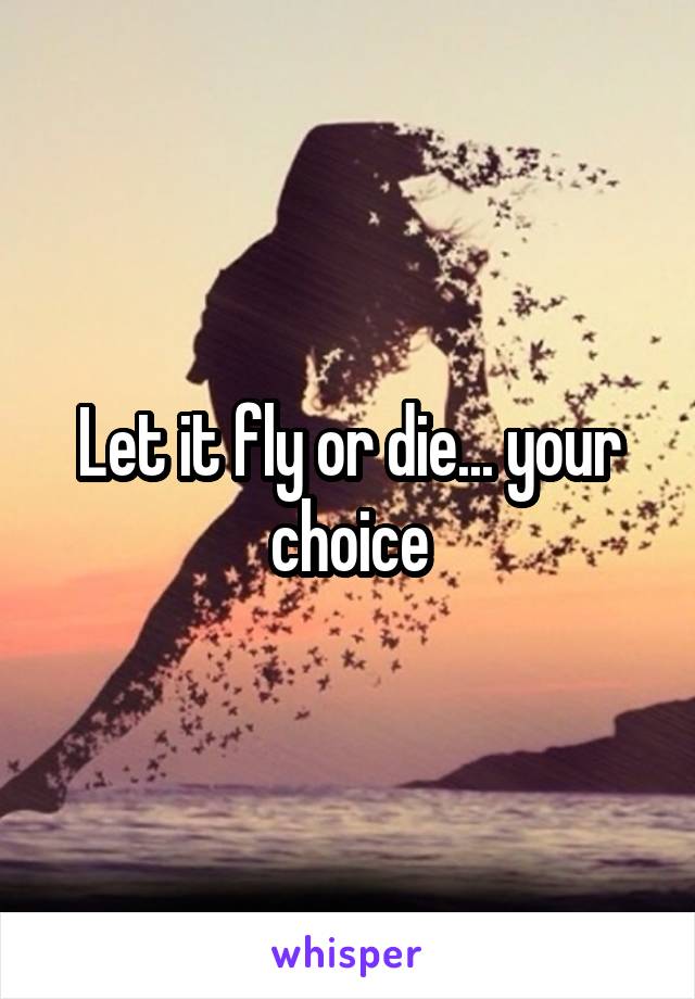 Let it fly or die... your choice