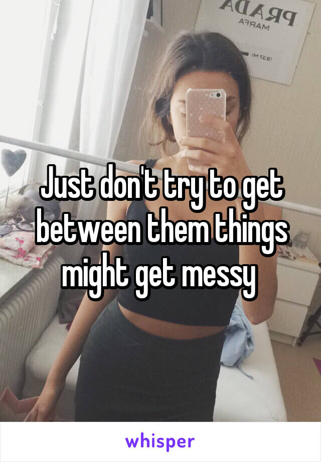 Just don't try to get between them things might get messy 