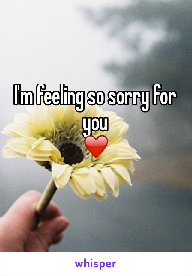 I'm feeling so sorry for you 
❤️
