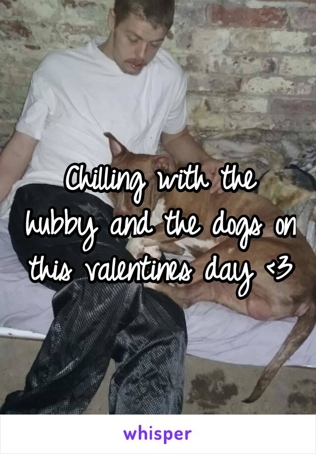 Chilling with the hubby and the dogs on this valentines day <3