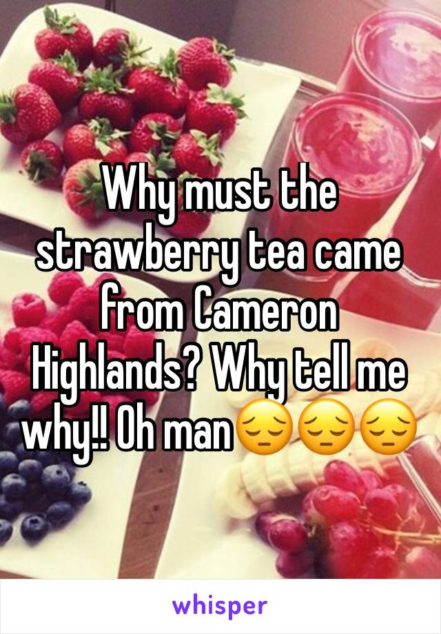 Why must the strawberry tea came from Cameron Highlands? Why tell me why!! Oh man😔😔😔