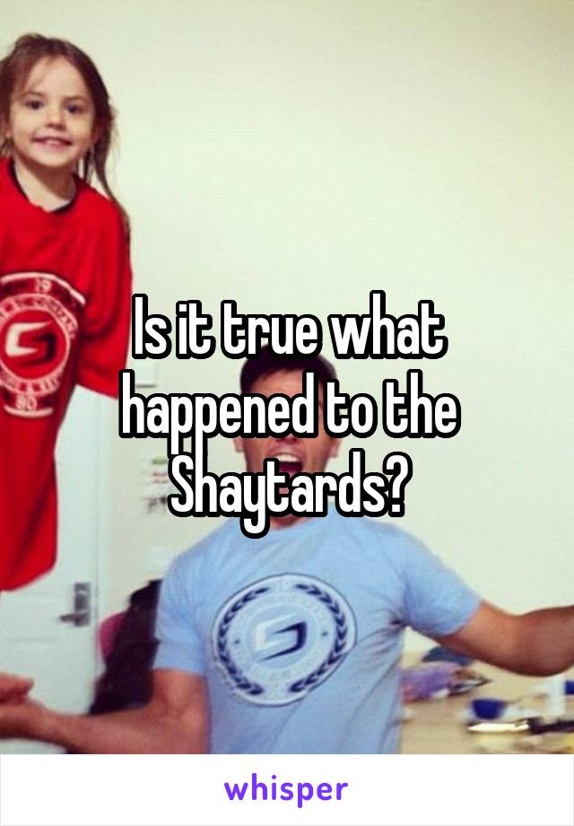 Is it true what happened to the Shaytards?