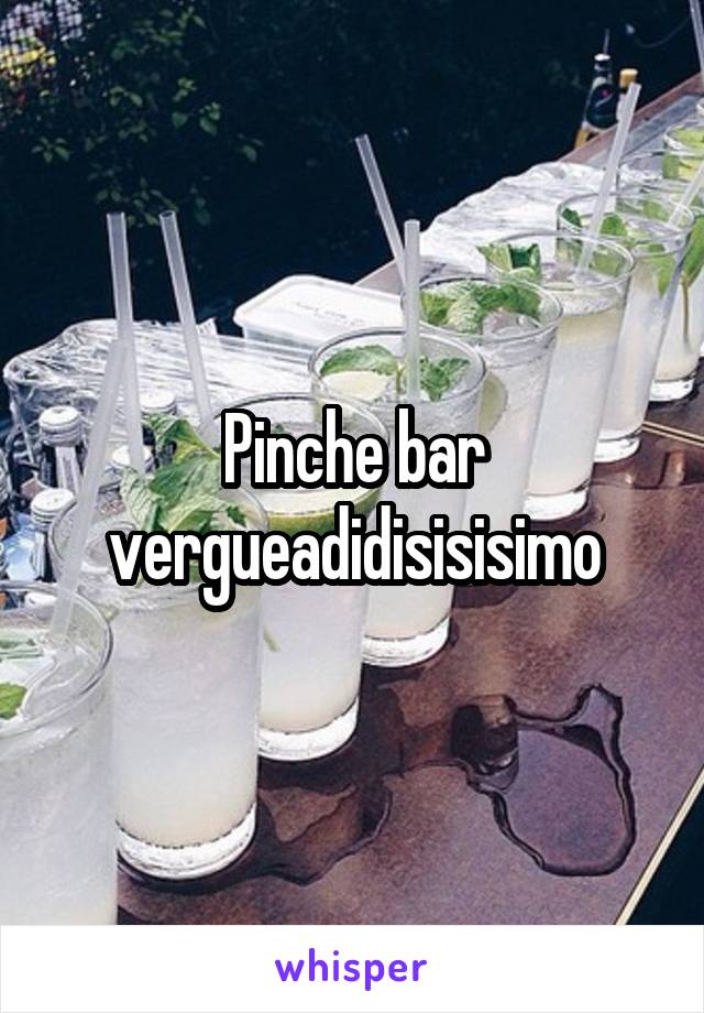 Pinche bar vergueadidisisisimo