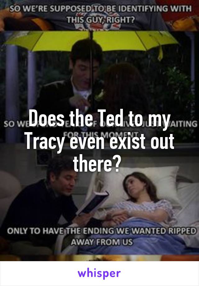 Does the Ted to my Tracy even exist out there? 