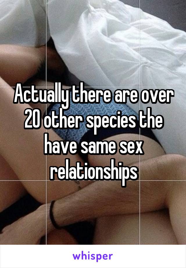 Actually there are over 20 other species the have same sex relationships