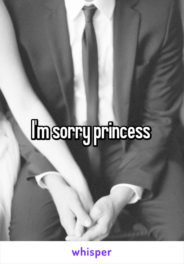 I'm sorry princess 