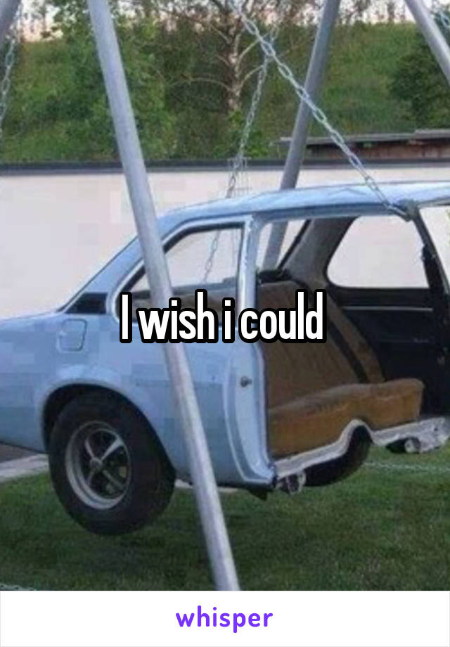 I wish i could 