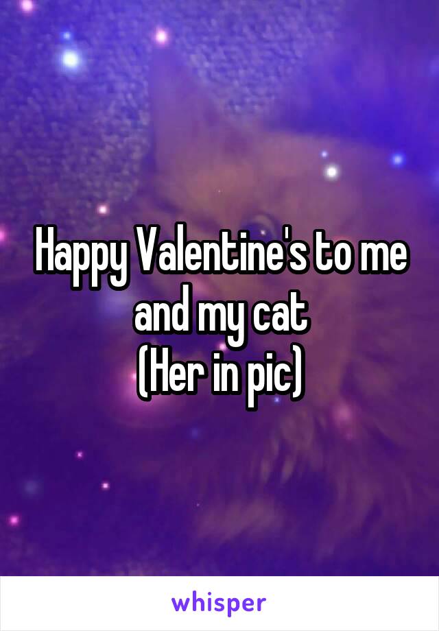 Happy Valentine's to me and my cat
(Her in pic)