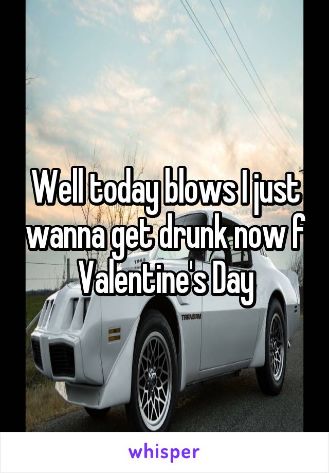 Well today blows I just wanna get drunk now f Valentine's Day