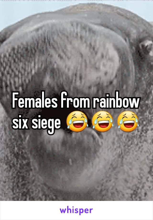 Females from rainbow six siege 😂😂😂