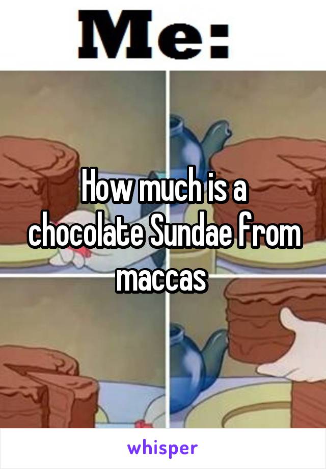 How much is a chocolate Sundae from maccas 