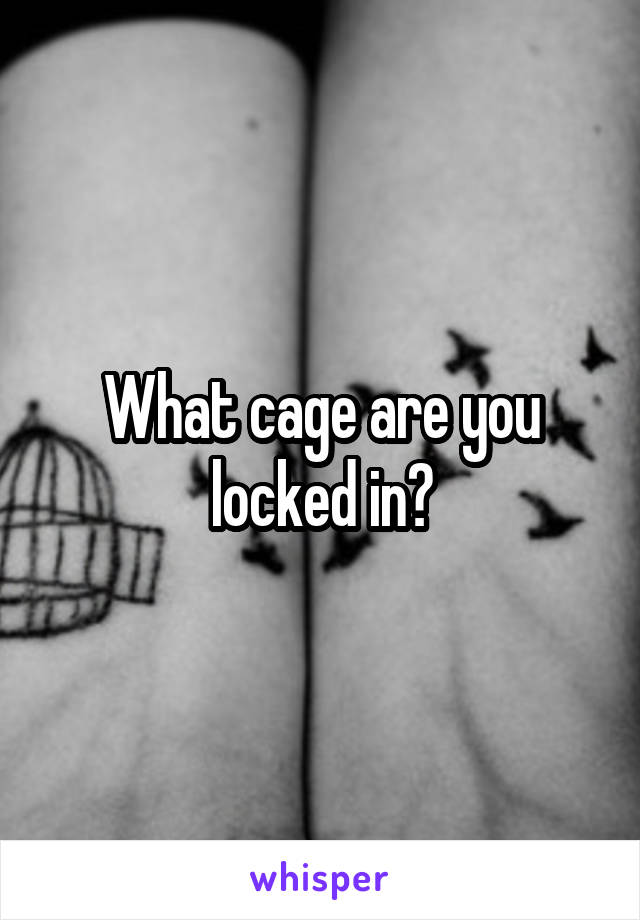 What cage are you locked in?