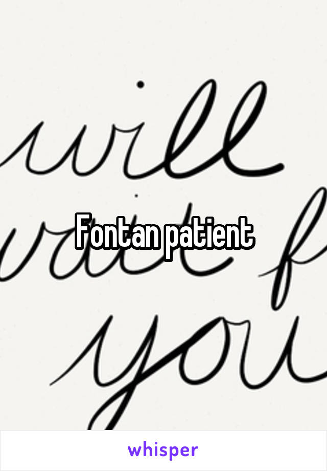 Fontan patient